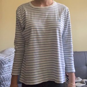 White & Blue Striped Shirt